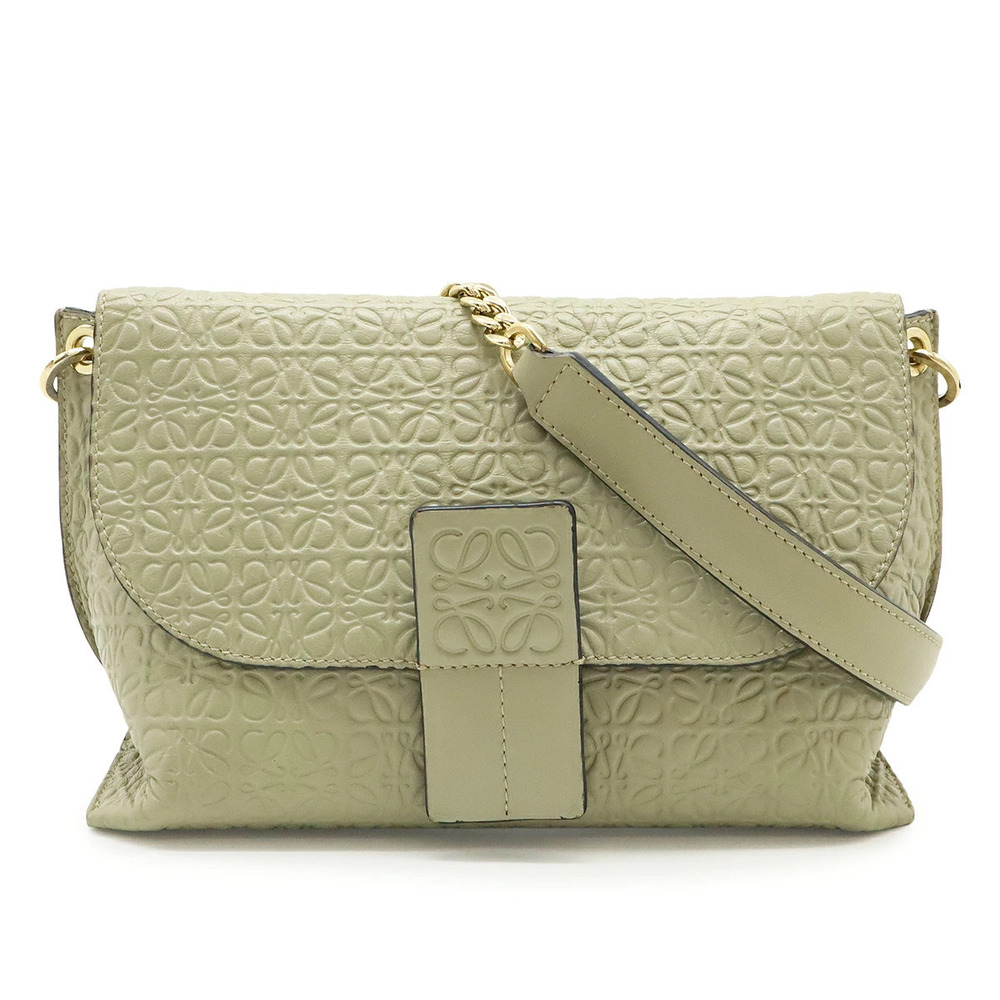 Loewe Repeat Anagram Avenue Chain Crossbody Bag Leather Sand Beige Cream